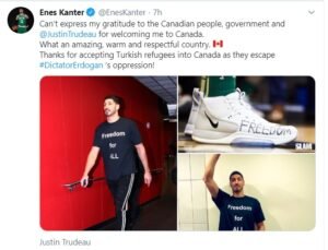 Boston Celtics center Kanter thanks Trudeau for “letting him play basketball in Canada”